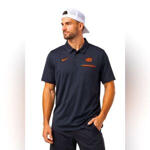 Nike Dri-FIT Oklahoma State OSU Polo Shirt Men’s XL Black Orange